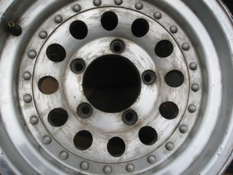 1986 Ford Bronco - This is a close-up of a single aluminum wheel, not a 1986 Ford Bronco.