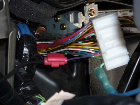 2002 Toyota Sequoia - Interior wiring harness with various colored wires and connectors visible.