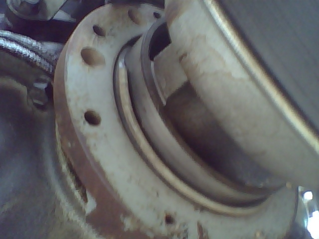 What's wrong with this picture??

Answer, the rubber sleeve that acts as the dampener on the harmonic balancer has let go.