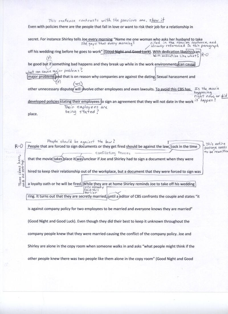 Document with handwritten annotations and text