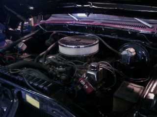 1979 Ford Bronco - Close-up view of the engine compartment, showing the air filter and surrounding components.
