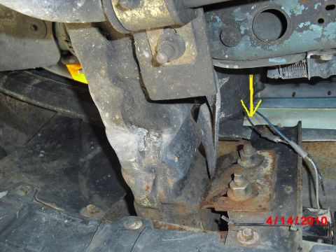 1996 Ford Bronco - Driver side frame rail and bumper mount