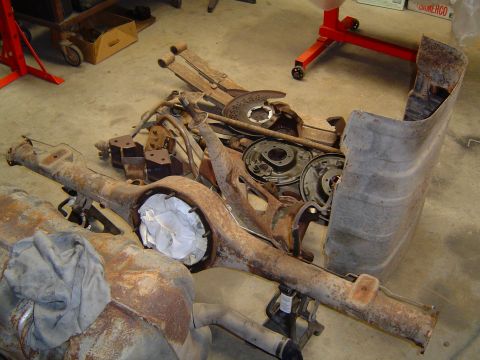 1984 Ford Bronco - Pile of stuff to be grit blasted! I hate to think how many hours I have spent blasting. Gone through about 150 ceramic tips!