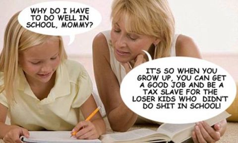1990 Ford Bronco - A mother explains the importance of education to her daughter with a cynical twist.