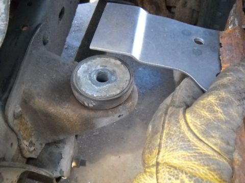 1954 Ford F-100 - The next picture shows the front cab mount brackets. I just need to do some fabricating so they can come together. I'm going to use some ne…