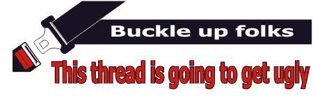 1995 Ford Bronco - A graphic depicts a seatbelt and warns that a discussion is about to become contentious.