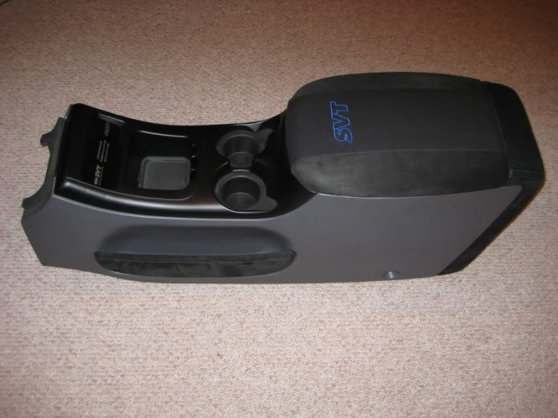 Ford Mustang SVT center console with cup holders and storage compartment