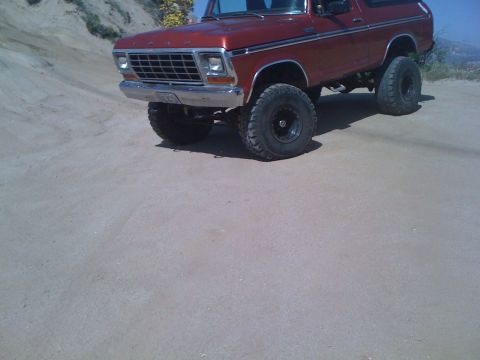 1978 Ford Bronco - This lifted 1978 Ford Bronco is shown in a 3q-front view, ready for off-road adventures.