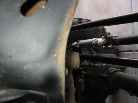 1995 Ford Bronco - Detailed view of off-road vehicle suspension and steering components.