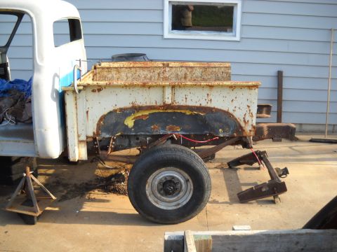 1954 Ford F-100 - I finished cutting up the box. I left it long because I knew all my cuts would be perfectly straight. =)) I've got plenty of extra length o…