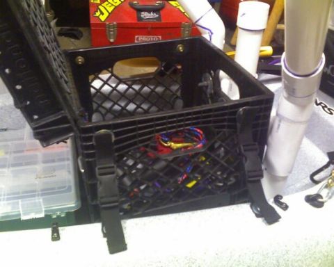 1953 Ford Mainline - Fishing gear and a red toolbox are visible in this close-up photo.