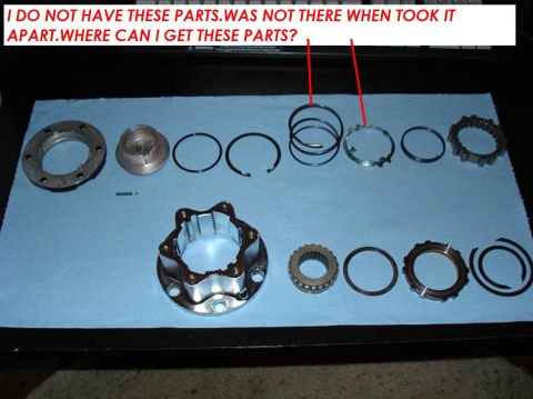 1987 Toyota 4Runner - A collection of disassembled transmission components is displayed, with a question about missing pieces.