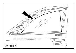 1996 Mercury Grand Marquis - A picture speaks a thousand words. This little image from the service manual shows exactly how you need to rotate the glass while lifting i…