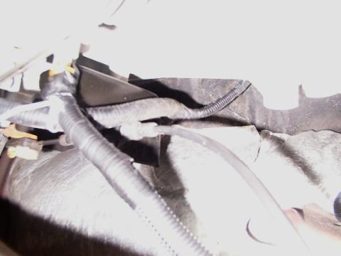 2001 Ford Excursion - Not a great picture, but this is the final view of the trans temp probe wiring.