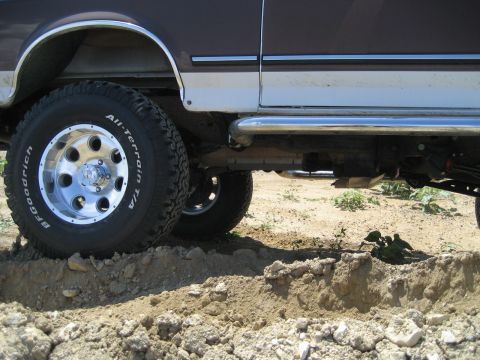 1993 Ford Bronco - This 1993 Ford Bronco is equipped with BFGoodrich All-Terrain T/A tires and chrome wheels.