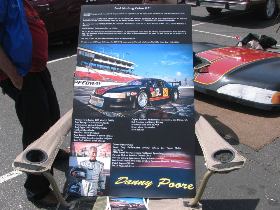 Poster of a Ford Mustang Cobra GT1 race car with driver Danny Poore