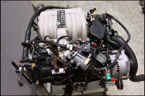 1994 Ford Bronco - A 5.0 Liter Cobra engine is shown, likely from a Mustang, not a Bronco.