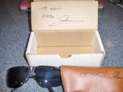 1977 Pontiac Trans Am - A pair of sunglasses rests beside an open box with a handwritten note inside.