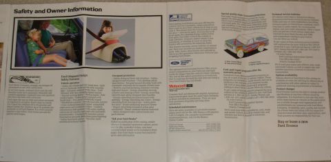 1983 Ford Bronco - Last page foldout Click the normal-sized pic to View Original Size and read the text.