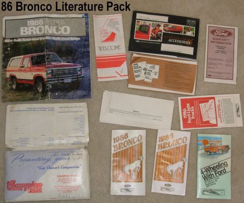 1983 Ford Bronco - SOLD 86 Bronco Manuals This is the most-complete set of manuals I've ever seen for a Bronco; especially such an old one. [url=http://www.su…