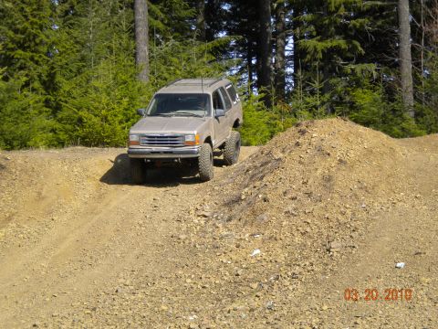 2005 Jeep Wrangler - Girlpower coming down a hill nicely.