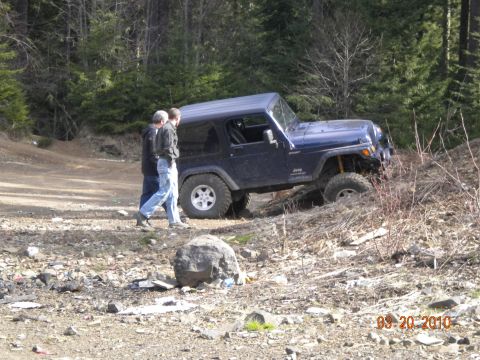 2005 Jeep Wrangler - Tim and myself checking out his TJ flexin' out nicely.
