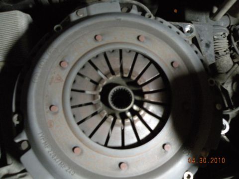 2000 Porsche Carrera - Close-up view of a vehicle's clutch assembly, showing the part number TYP-MF 220X/MF 240.