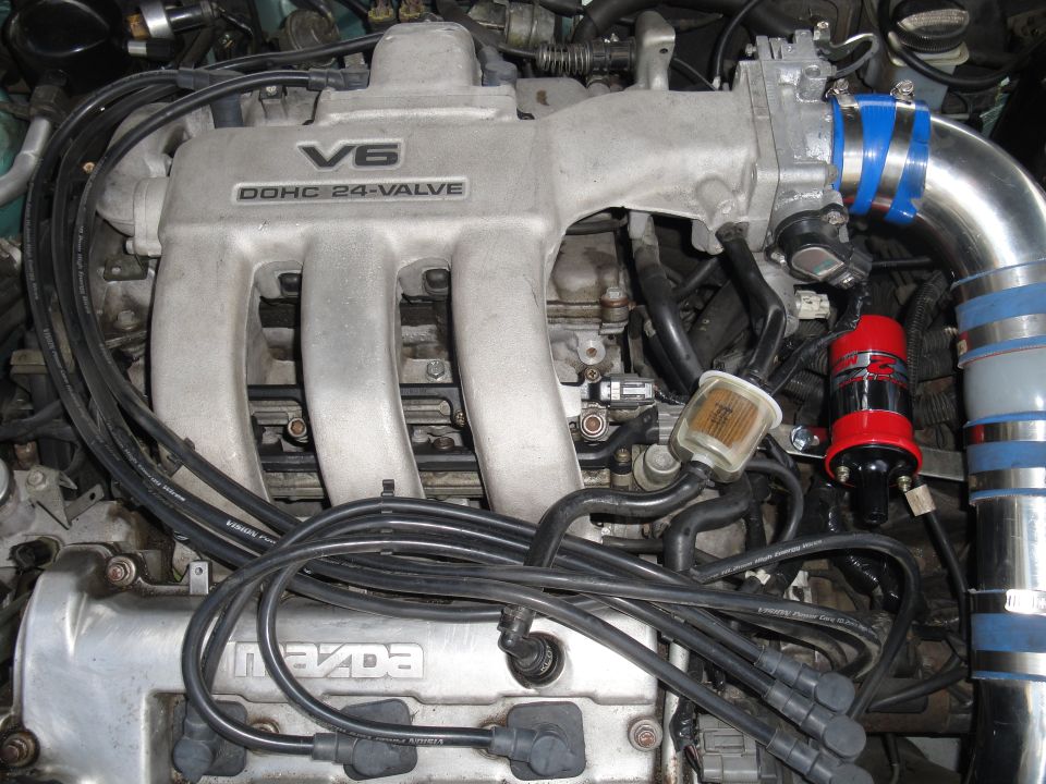 Engine Bay shot with KLZE Aka "J-Spec" with New Bracket & MSD coil ; D