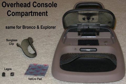 1983 Ford Bronco - The main difference between the Bronco & Ex consoles is the basket for the Bronco. But the roof contour is also different, which makes the…