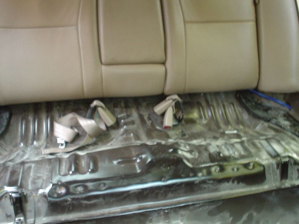 This is a picture of the rear seat shelf from the center of the car looking bacwards.