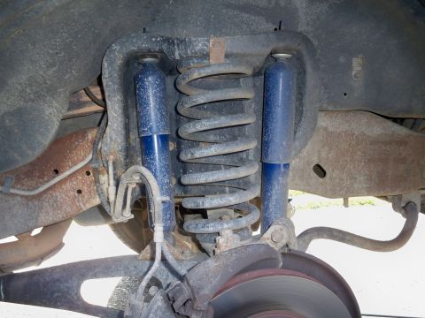 1994 Ford Bronco - These WERE some shiny new Monroe shocks. Not so much anymore, haha.