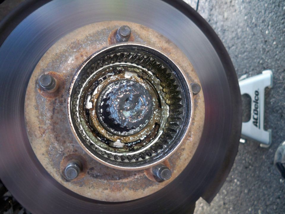 Right about now is when you'll need that handy (and expensive) 4-pronged bearing removal socket.