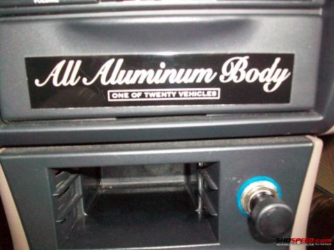 1993 Ford Taurus - A sticker on the car's dashboard reads 'All Aluminum Body One of Twenty Vehicles'.