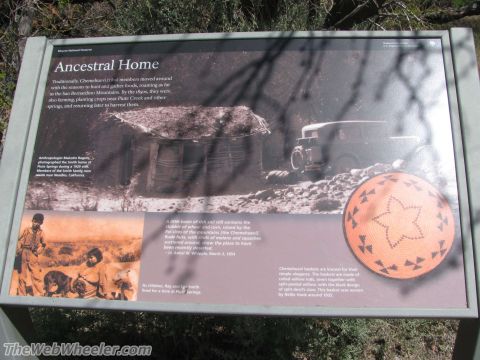 1996 Ford C-350 (Centurion Conversions) - This exhibit sign details the history and lifestyle of the Chemehuevi people, including their dwellings and crafts.