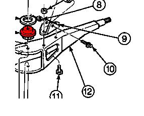 1993 Ford Bronco - Exploded parts breakdown drawing of an assembly with numbered callouts identifying individual components.