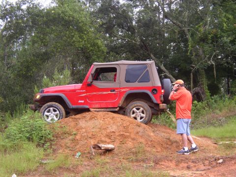 1991 Ford Bronco - When arrived this guy was framed out on this tiny hill. He also called the ranger who came after he left and ticketed all of us. Driving on…