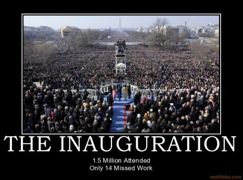 1989 Ford Bronco - A large crowd attends an inauguration ceremony, with text overlaying the image.