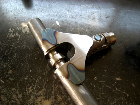 1996 Ford Bronco - A close-up view of a custom-fabricated metal component, likely for automotive use.