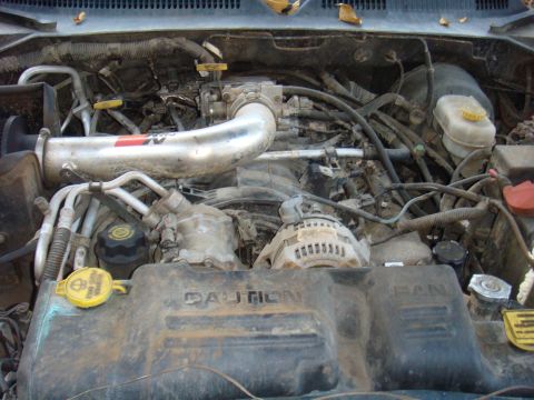 1992 Ford Bronco - The engine bay is cluttered with hoses and wires, showing signs of heavy use and dirt.