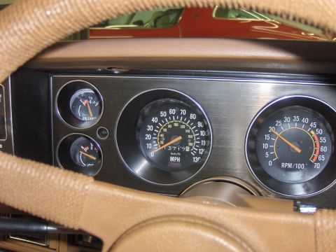1979 Chevrolet Camaro - Dashboard view of a 1979 Chevrolet Camaro, showing the speedometer and tachometer gauges.