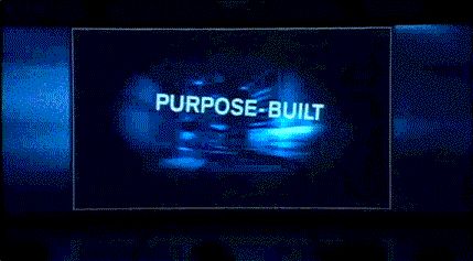 2000 Mercury Grand Marquis - Abstract blue background with glowing "PURPOSE" text and digital elements.