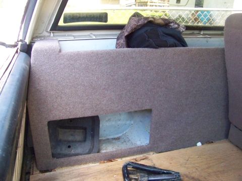 1989 Ford Bronco - Rear cargo area features custom carpeting with cutouts for speakers, suggesting interior upgrades.