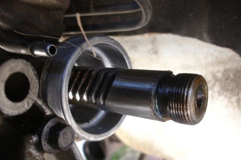 1992 Ford Taurus - This image shows a close-up view of a rack and pinion steering component, likely from a vehicle's steering system.