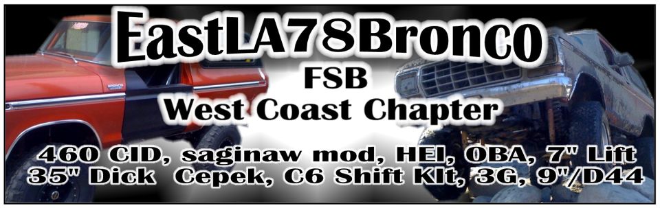 1978 Ford Bronco, 3/4 front view, red and black