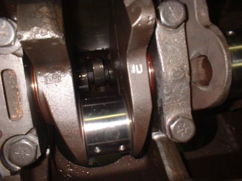 1969 Ford Torino - Engine crankshaft and connecting rod assembly, part number 1U visible.