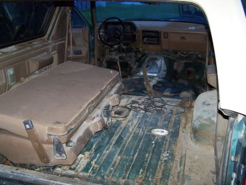 1989 Ford Bronco - Carpet is gone and hopefully some of the mouse smell went with it.