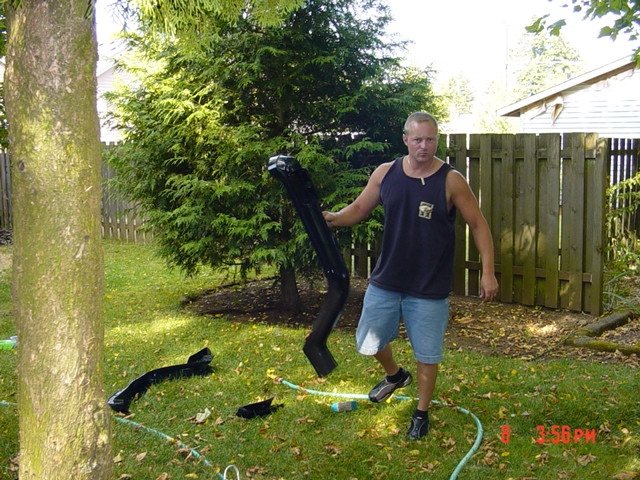 As you can see in my face, cleaning the flares = fun job!