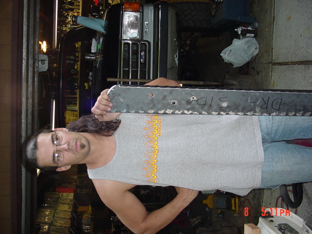 Tim takes time to pose.  As you can see, we had to knock off a little of the plating on the inside.