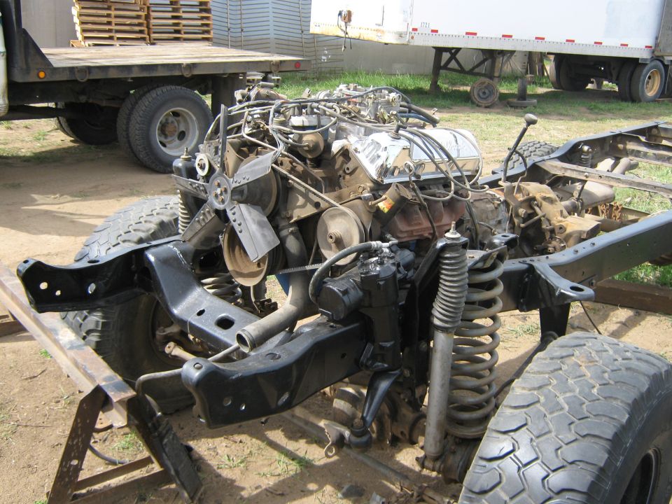 putting motor and trans in also steering box is on