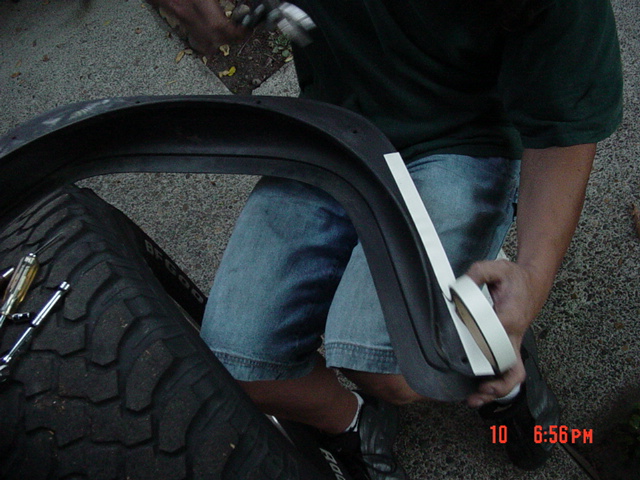 Weather stripping tape to fill the gaps left by the overlap of the sliders to the body.